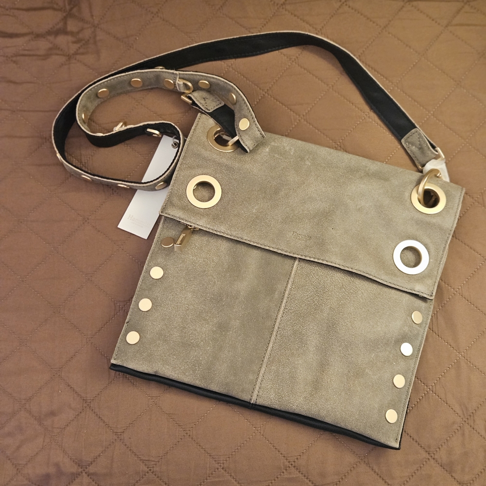 Hammitt Montana Crossbody NWT Reversible Black Pewter Leather Bag - Picture 14 of 14